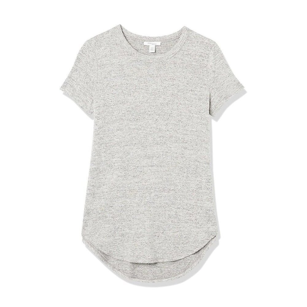 Women’s Daily Ritual T-Shirt with Shirttail Color Grey Size XXL - Picture 3 of 3